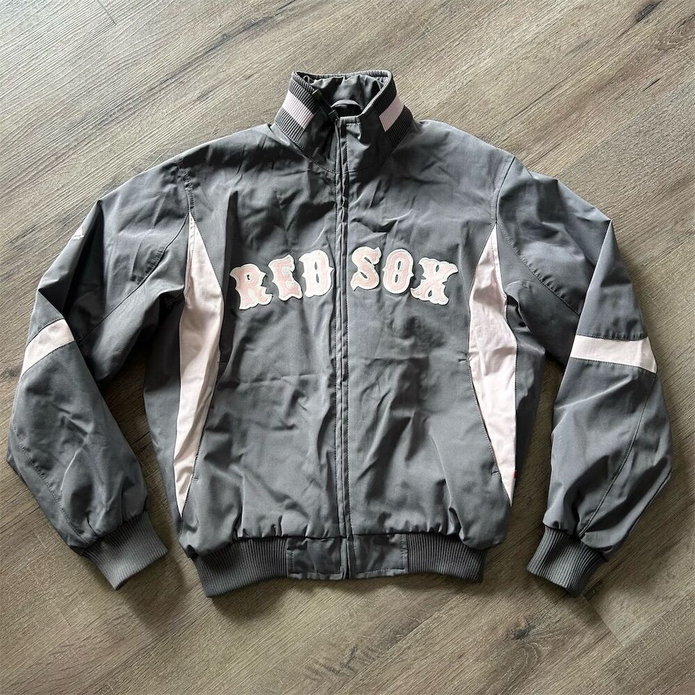 Majestic Boston Red Sox Varsity Jacket Gray Size M Full-Zip